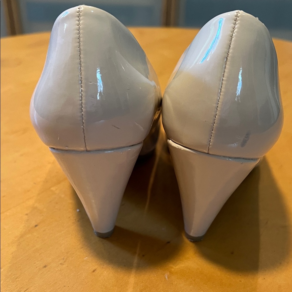 Mix No. 6 Selisa Nude Patent Round-Toe Career or Character Pumps sz 7 - Picture 5 of 9